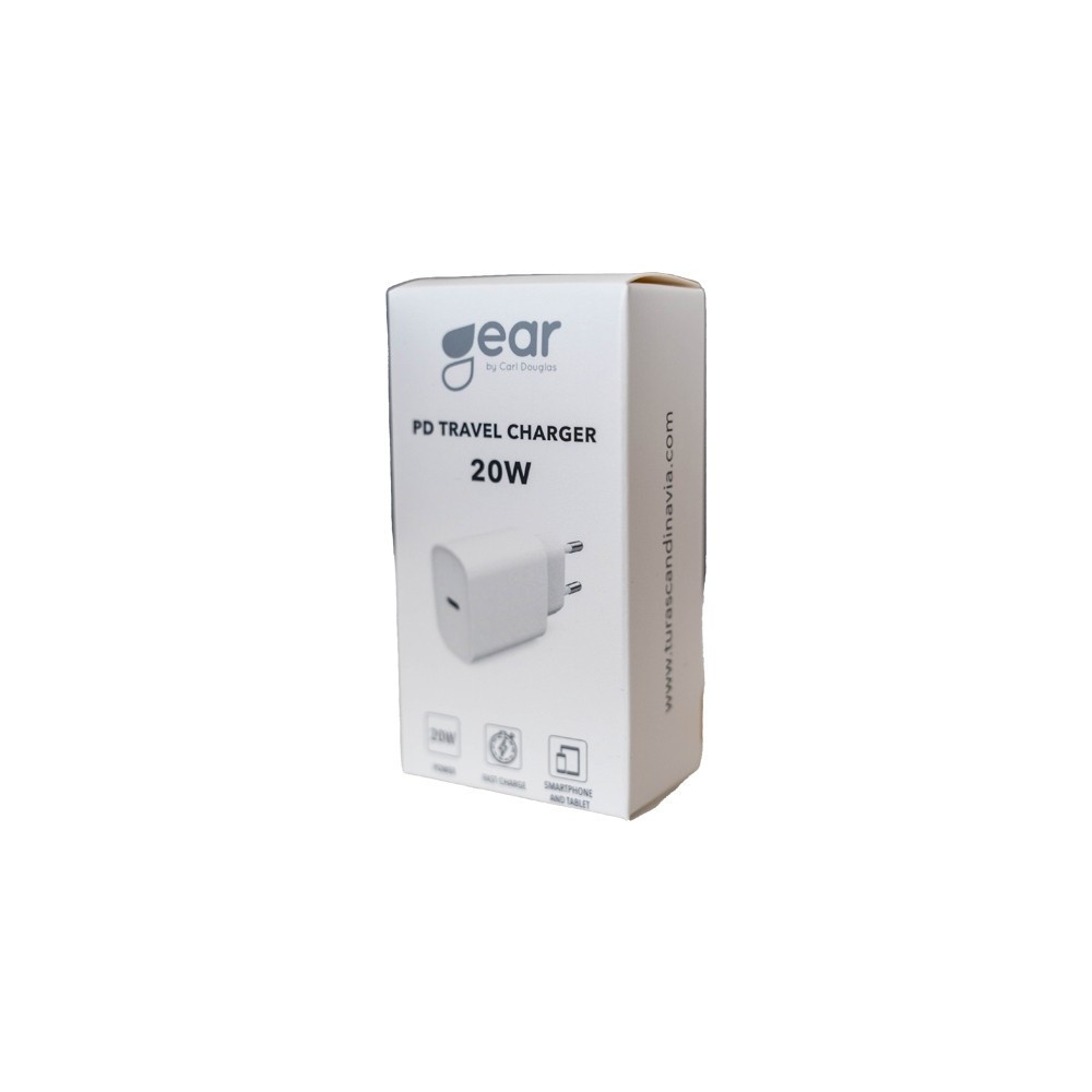 GEAR Charger 220V 1xUSB-C PD 20W White