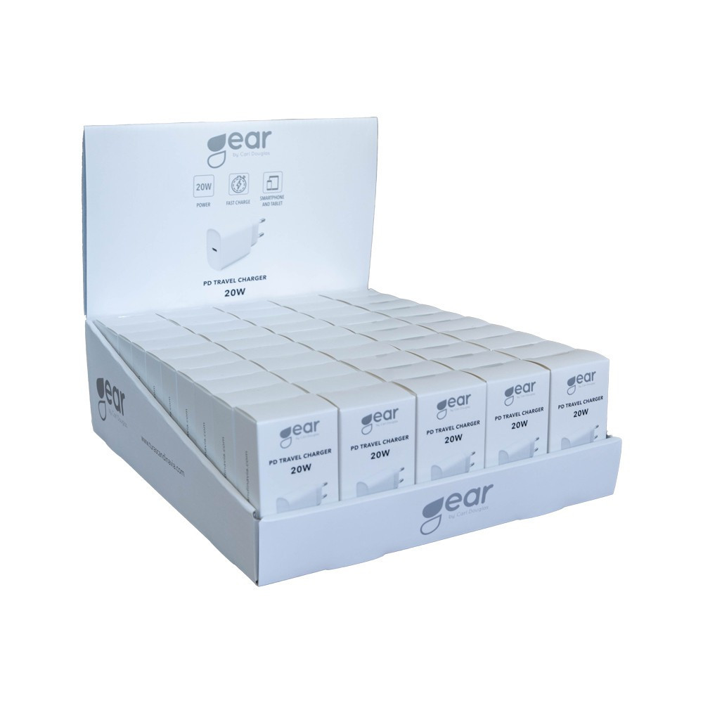 GEAR Charger 220V 1xUSB-C PD 20W White