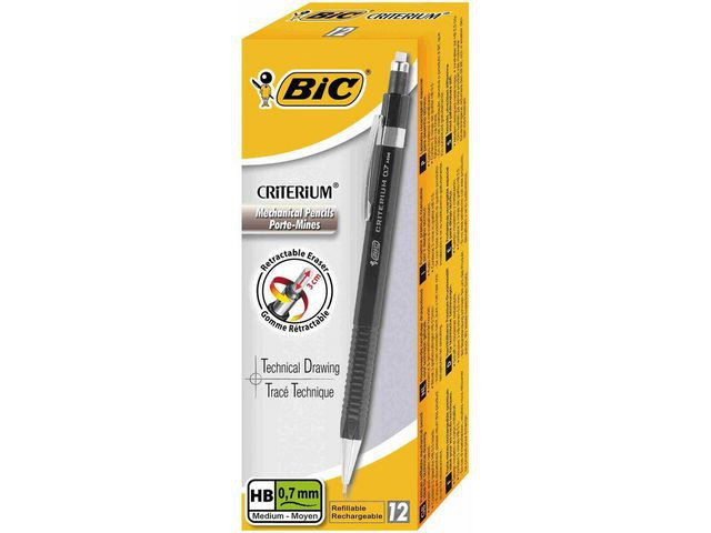BildeTrykkblyant Bic Criterium 07Mm (12 stk)