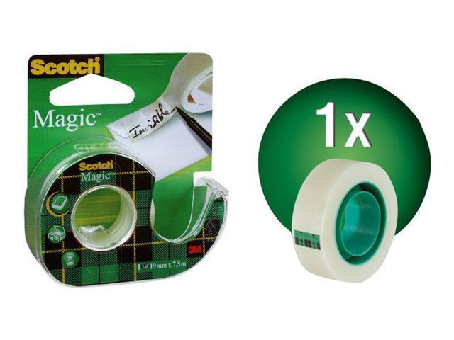 BildeTape Scotch Magic 810 19Mmx7,5M M/Disp (12 ruller)