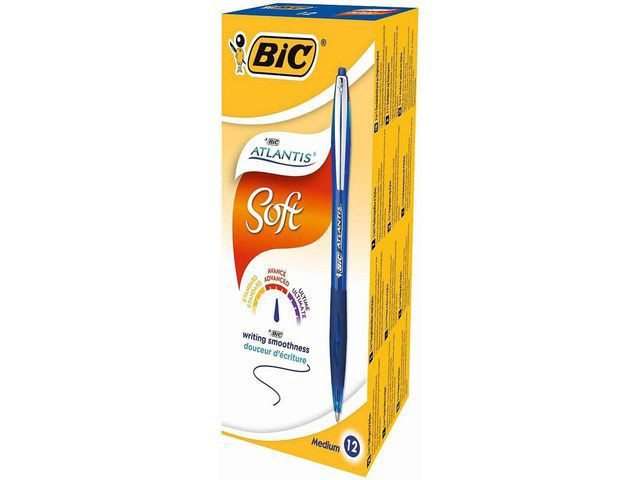 BildeKulepenn Bic Atlantis 1,0 Blå (12 stk)
