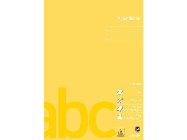 BildeArbeidsbok Bantex A4 80G Ulinjert (15 stk)