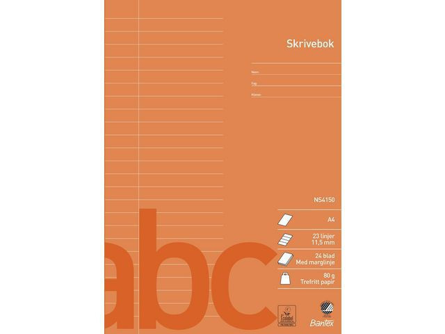 BildeSkrivebok Bantex A4 80G 11,5Mm Lin Marg (25 stk)