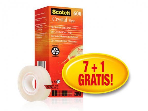 Tape Scotch Krystall 19Mmx33M (8 stk)
