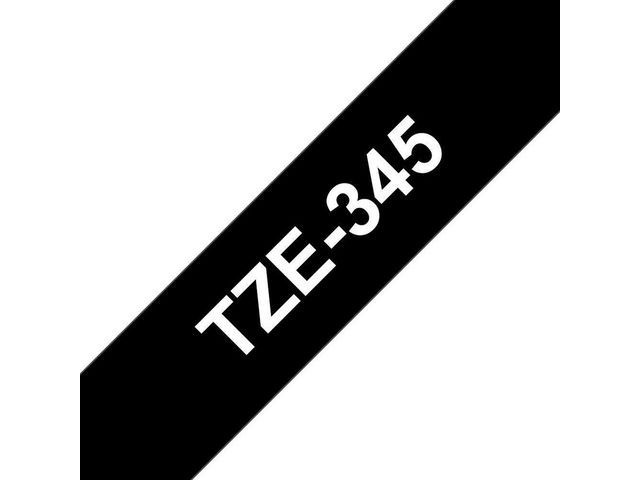 BildeTape Brother Tze-345 18Mmx8M Hvit/Sort