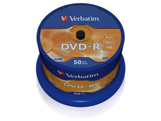 BildeDvd-R Verbatim 4.7Gb 16X Spindle (50 stk)