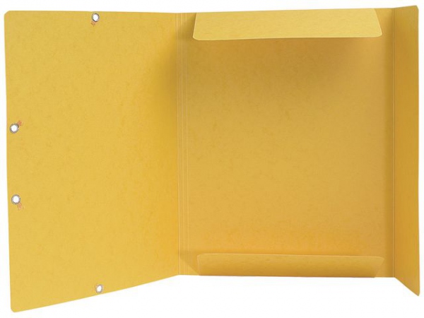 Strikkmappe Exacompta A4 3 Kl 400G Gul (25 stk)
