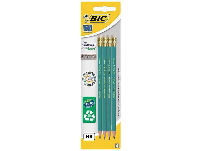 BildeBlyant Bic Ecolution 655 Hb Viskelær (4) (25 stk)
