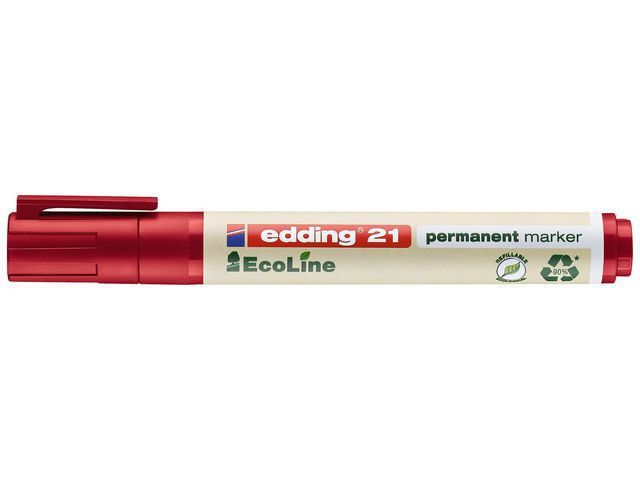 BildeMerkepenn Edding 21 Ecoline Rød