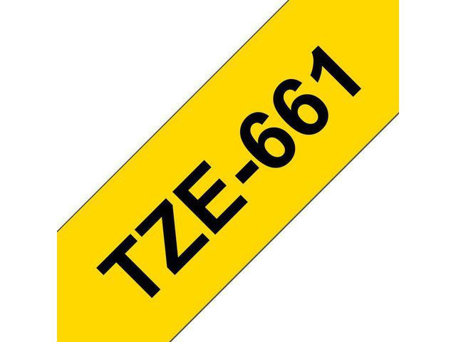 BildeTape Brother Tze-661 36Mmx8M Sort/Gul