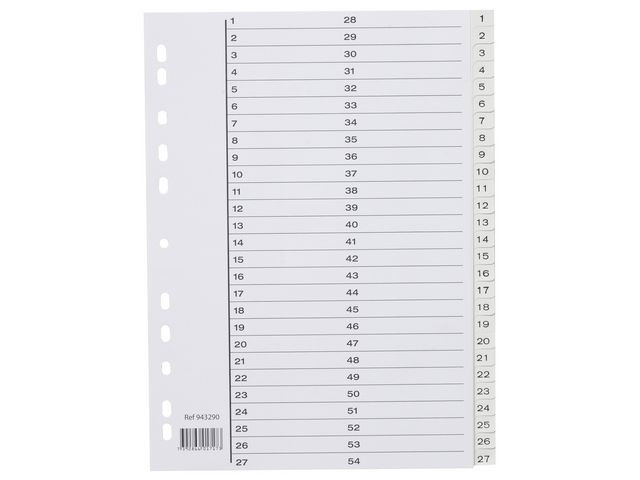 BildeRegister A4 Pp 1-54 M/Indeksark Hvit