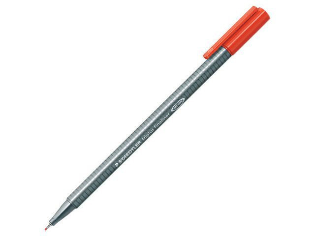 BildeFiberpenn Staedtler Triplus 0,3Mm Rød (10 stk)