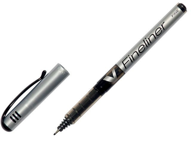 BildeFiberpenn Pilot V Fineliner Sort (12 stk)
