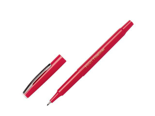 BildeFiberpenn Pilot Fineliner Rød (12 stk)