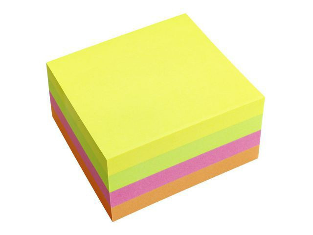 BildeNotatkube Info 75X75Mm Neon Ass