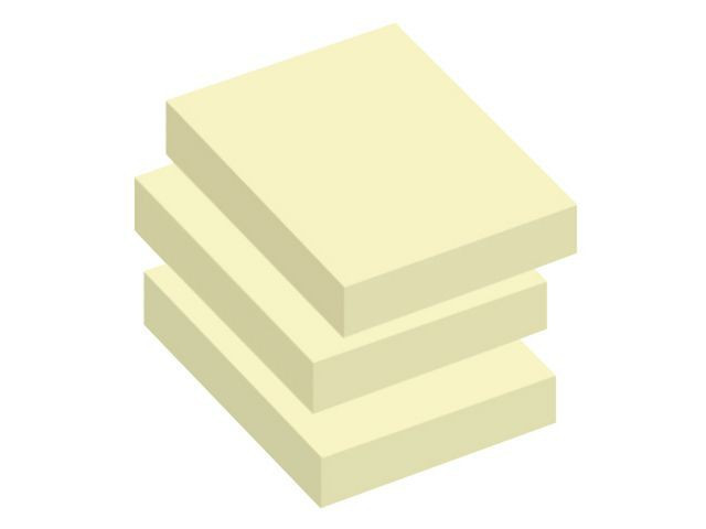 BildeNotatblokk Info 40X50Mm Gul (3 stk/pk, 4 pakker)