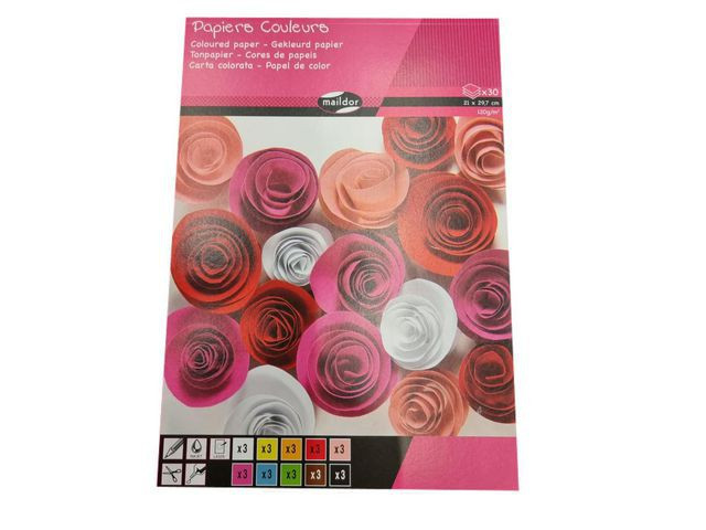 BildeFargeblokk Maildor A4 120G 30 Blad 10Frg