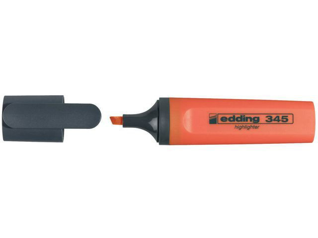 BildeTekstmarker Edding 345 Orange (10 stk)