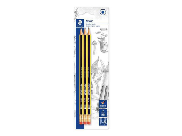 BildeBlyant Staedtler Noris M/Viskelær (3) (10 stk)