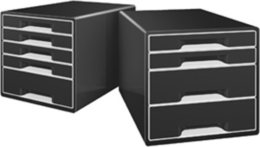 LEITZ Desk Cube Dual 4-skuffer sort