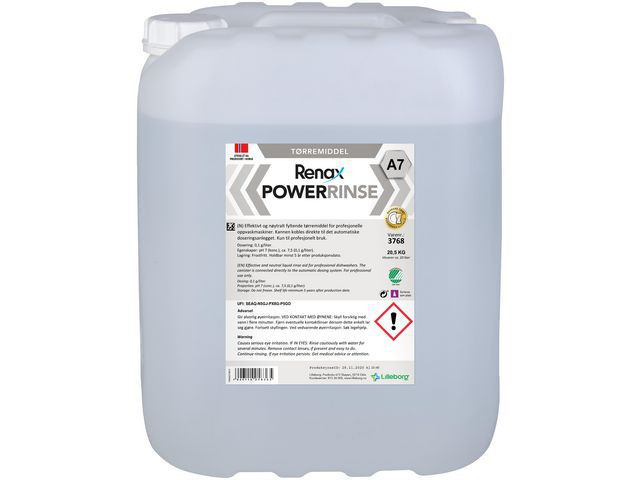BildeTørremiddel Renax Powerrinse A7 20,5Kg