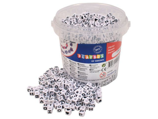 BildePerler Playbox Bokstaver Hvit