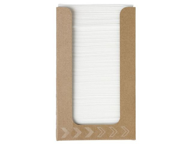 BildeServiett Dunisoft 20Cm Hvit M/Disp (100 stk/pk, 12 pakker)