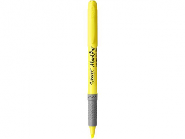 Tekstmarker Bic Grip Gul (12 stk)