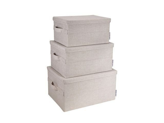 BildeOppbevaringsboks Bigso M/Lokk M Beige