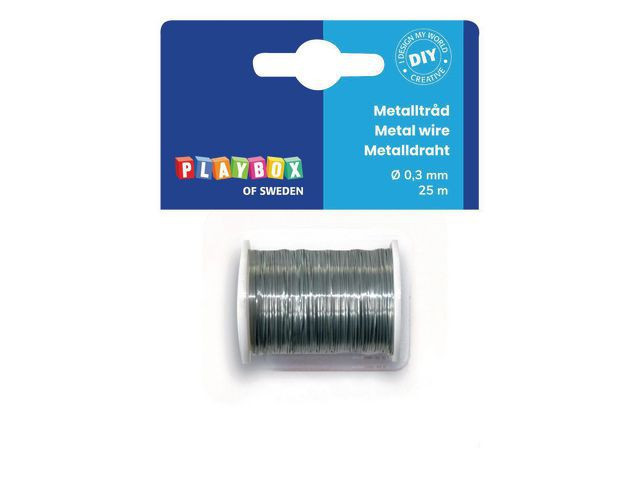 BildeMetalltråd Playbox 25M Sølv