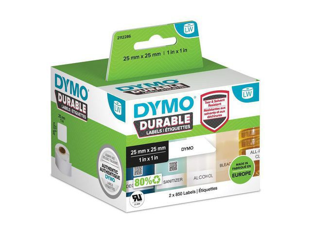 BildeEtikett Dymo Durable 25Mm X 25Mm (1700 stk)