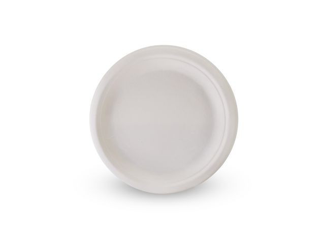 BildeTallerken Bagasse Fiber 17Cm Hvit (50 stk/pk, 20 pakker)