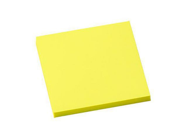 BildeNotatblokk Info 75X75 Neon Gul (12 stk)
