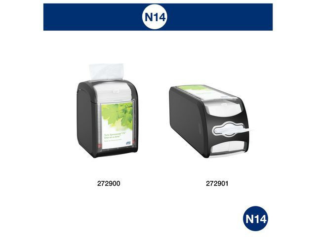 BildeDispenserserviett Tork N14 2L Hvit (720 stk/pk, 6 pakker)