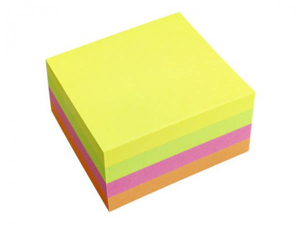 Notatkube Info 50X50Mm Neon Ass