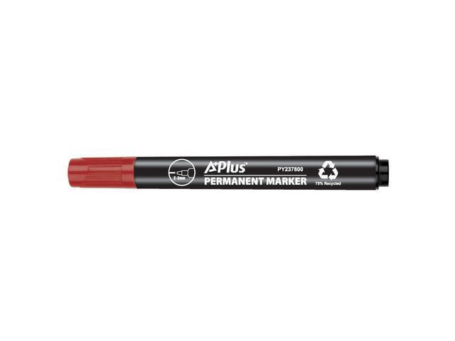 BildeMerkepenn A+Plus Rund 1-3Mm Rød (10 stk)