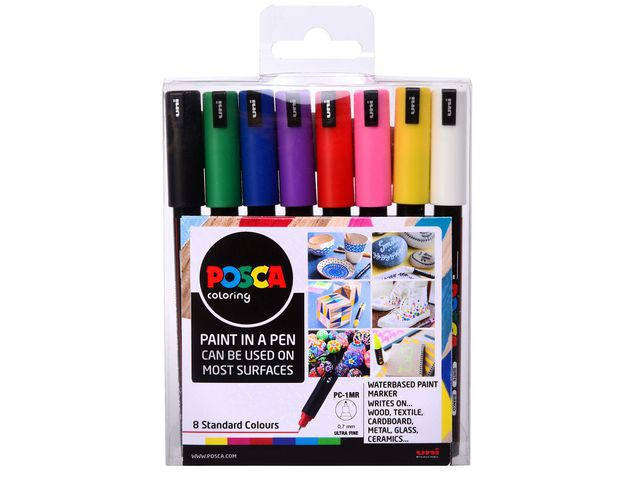 BildePaintmarker Uni Posca Pc-1Mr Ass Std (8 stk)