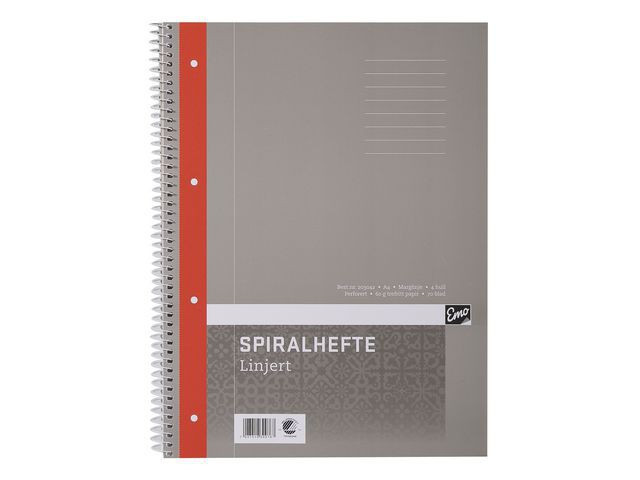 BildeSpiralhefte Emo A4 60G 70 Blad Linjer (5 stk)