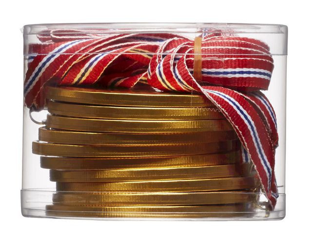 BildeSjokolademedalje Med Snor (10 stk)