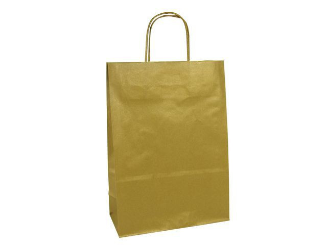 BildeGavepose Cf Kraft 16X8X21 Cm Gull (25 stk)