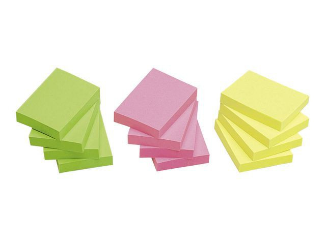 BildeNotatblokk Info 50X40Mm Neon (12 stk/pk, 30 pakker)