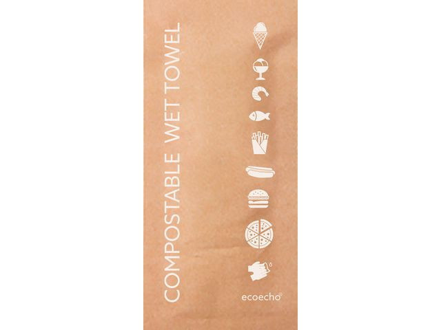 BildeVåtserviett 60X130Mm Komposterbar (250 stk)