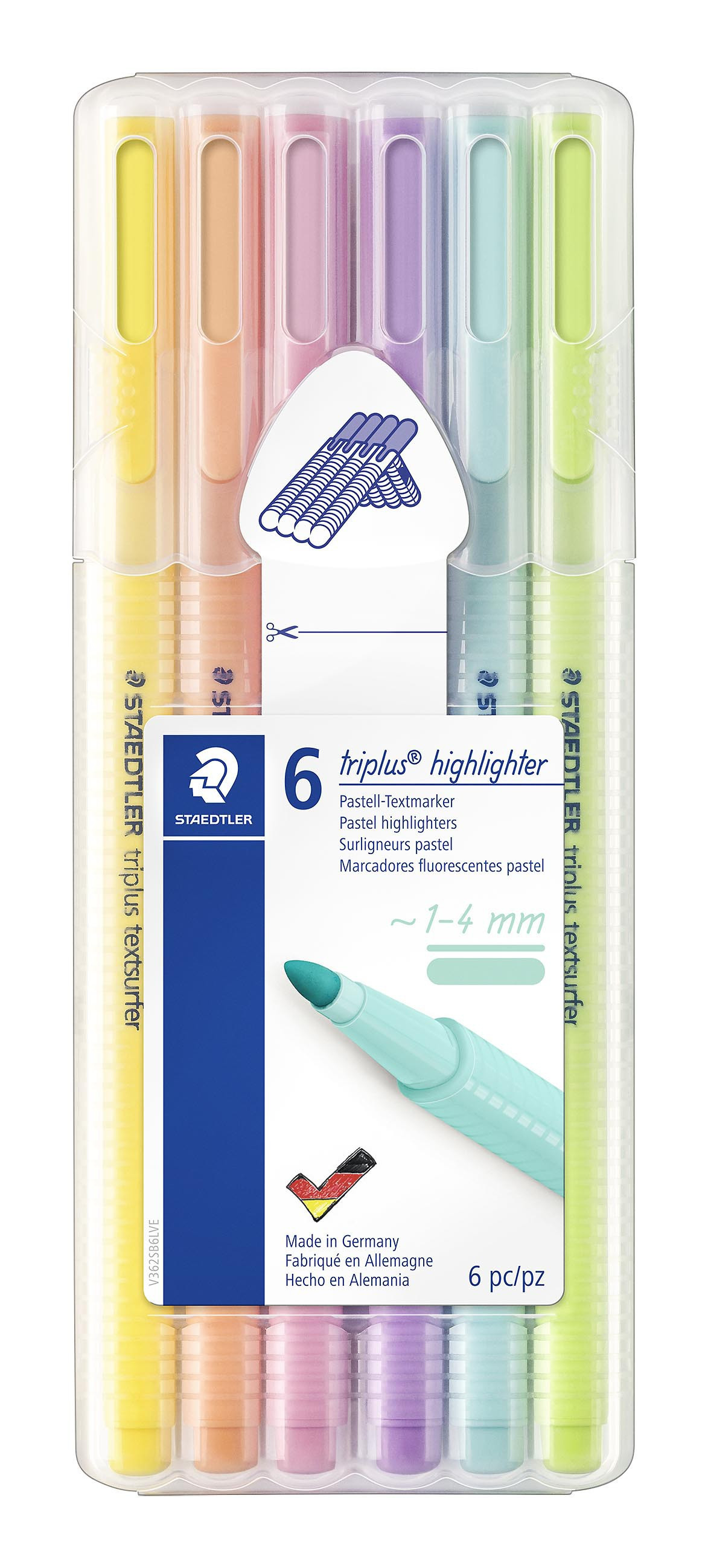 BildeTekstmarker Staedtler Triplus Pastel (6 stk)