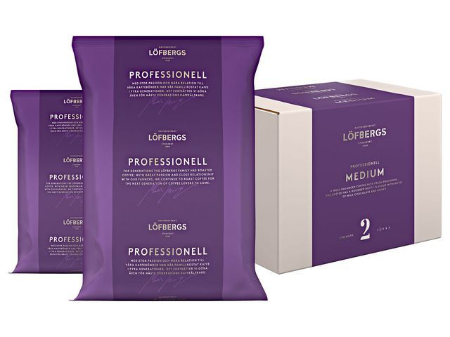 BildeKaffe Löfbergs Medium Hele Bønner 1000G (6 poser)