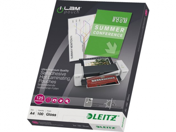 Lamineringslomme Leitz A4 125My Sk (100 stk)