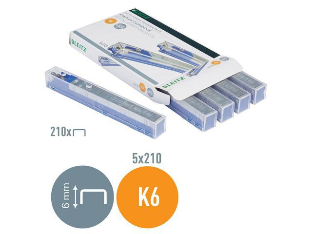 BildeHeftestift Leitz K6 26/6 F 5551 Blå (5 stk)