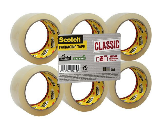 BildeEmb.tape Scotch Hotmelt 50Mmx66 Klar (6 stk)