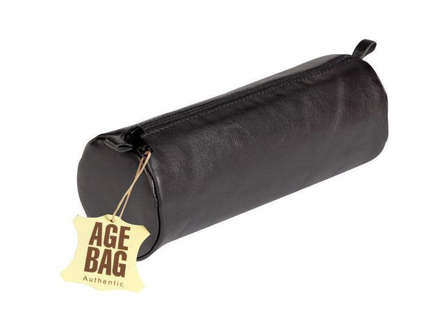 BildePennal Age Bag Ø8X22 Cm Skinn Sort