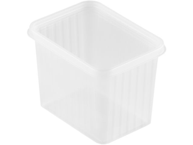 BildePlastbeger Duni 1000Ml M/Lokk (25 stk/pk, 10 pakker)
