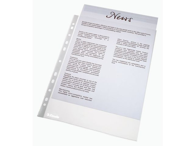 BildePlastlomme Esselte A4 Topp 38My (10 stk)